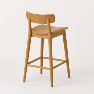 Modern Style Indoor Kitchen Villa Club Wooden Counter <b>Stool</b> Design <b>Dining</b> Commercial Use Bistro Bar Counter High Backrest Chair - Product Image 2