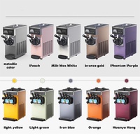 Machine à yogourt glacé commercial, 2 saveurs, pour bar à salades, avec système de pré-refroidissement et de pompe à air, et économie d'énergie