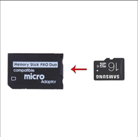 Para PSP Micro SD SDGC TF a MS Memory Stick Pro Duo Card para PSP 1000 2000 3000 Adaptador convertidor