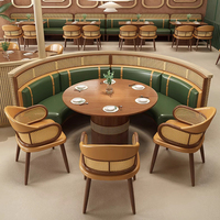 Meubles de restaurant modernes nordiques, table et chaises pour hôtel, café, restaurant, banquettes en bois massif, canapés pour la restauration