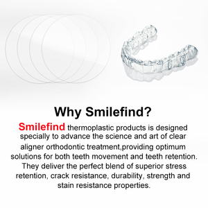 Sourire trouver des alignements invisibles dents redresser aligneur clair Tpu aligneurs de dents feuille orthodontique <span class=keywords><strong>dentaire</strong></span> feuille de formage sous vide - Product Image 2