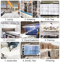 Panneaux solaires PERC BIPV de haute qualité et à prix abordable, 480W-500W, 24V/12V, type N, Topcon, bifaciaux, mono, demi-cellules, garantie 12 ans, modules photovoltaïques