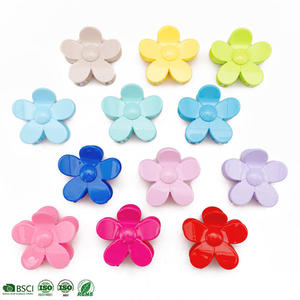 Fabrika Satışı 6.8cm Zarif Tek Renk Çiçekli Asetat Toka |   Şirin Özel Tasarım Toptan Kadın Saç Tokaları Hafif - Product Image 2