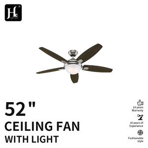 C082 52-inch ceiling <b>fan</b> with light kit, <b>remote</b> <b>control</b>, 5-blade MDF <b>fan</b> light - Product Image 2