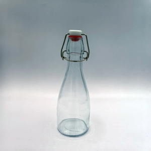 Bouteille en verre transparente de 350 ml 300 g avec bouchon à bascule en métal, pour usage culinaire, prix fabricant plus bas - Product Image 4