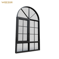 Wazzor precio competitivo casa Rotura de puente térmico arco aluminio tipo francés ventanas puertas