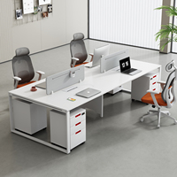 Bureau de travail moderne blanc en mélamine pour ordinateur, idéal pour les projets de bureau (vente en gros)