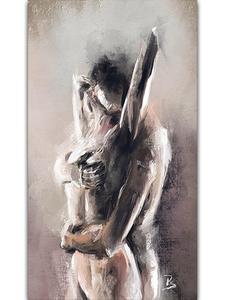 Art érotique abstrait, impression sur toile classique, couple sensuel nu, décoration murale pour chambre à coucher et bar, décoration moderne pour la maison - Product Image 2
