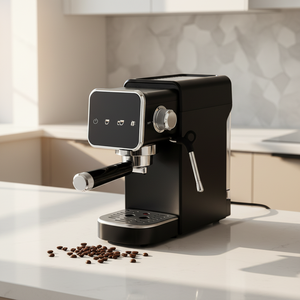 <span class=keywords><strong>Machine</strong></span> <span class=keywords><strong>à</strong></span> expresso semi-automatique <span class=keywords><strong>à</strong></span> écran tactile noir mat, 15 bars de pression, cafetière italienne avec indicateur de couleur, mousseur <span class=keywords><strong>à</strong></span> lait - Product Image 3