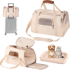 Elite Travel <b>Pet</b> Cabin: 3-Side Entry Cat <b>Carrier</b> with Luggage Sleeve Anti-Collapse Frame & Washable Fleece Bed for Stress-Free - Product Image 3