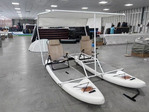 Catamarán con Marco de Aluminio Soldado, Bote de Pesca, Bote Pequeño de Recreo con Toldo para Adultos y Amigos - Product Image 3