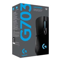 Ratón Inalámbrico para Juegos Logitech G703 Lightspeed con Sensor Hero 25K, Compatible con PowerPlay, Lightsync RGB, Ligero, 95G+10G Opcional
