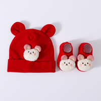 Conjunto de Gorro y Pañuelo para Bebé Rain Elf, Transpirable, de Punto, Relleno de Algodón, con Orejas de Muñeca, para Recién Nacidos