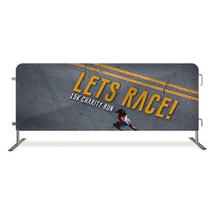 Custom Logo Crowd Control Fence <b>Banner</b> Portable Barricade Barrier Cover for Outdoor Sports Events Made Durable Vinyl Polyester - Product Image 2