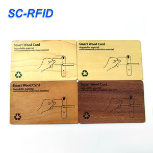 Cartes-clés d'hôtel RFID personnalisées en bois 13,56 MHz, échantillons gratuits, cartes-clés NFC personnalisées pour cartes de visite en bois, étiquettes de clés - Product Image 4
