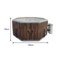 Hochwertiger personalisierter Drop-Stitch DWF-PVC aufblasbarer Massagepool für 4-6 Personen 180 Airjets Spa Whirlpool