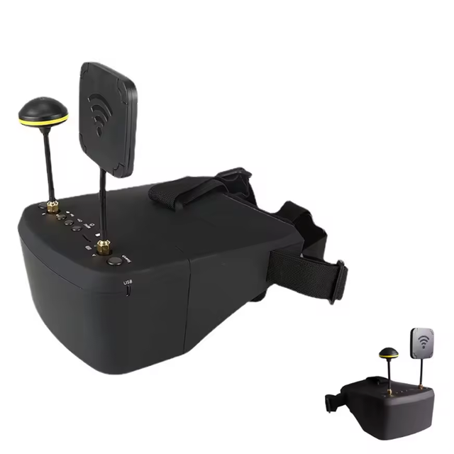 VTX 5-Inch 40CH 5.8G FPV Video Goggles PVC Material with Transmission DVR Recording and Remote Control