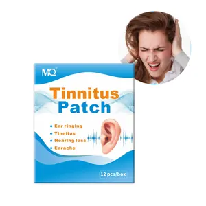 Parche para aliviar el tinnitus, la mejor venta, 12 unids/caja, parches de tratamiento de tinnitus para el oído a base de hierbas naturales para audífonos