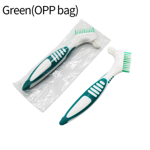 Cerdas multicapa, cepillo para <span class=keywords><strong>Dentaduras</strong></span> <span class=keywords><strong>postizas</strong></span>, cepillo de limpieza para dientes postizos, cuidado bucal, mango de goma ergonómico antideslizante, cabezales dobles, antibacter - Product Image 6