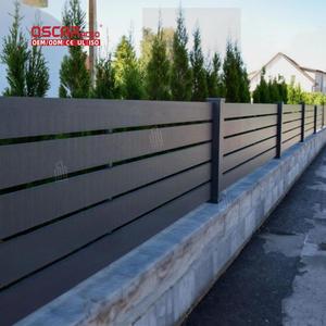 Recinzione in Alluminio per Esterni con Lame Verticali 3D, Steccato Decorativo per Giardino, <span class=keywords><strong>Patio</strong></span> e Cortile - Product Image 1