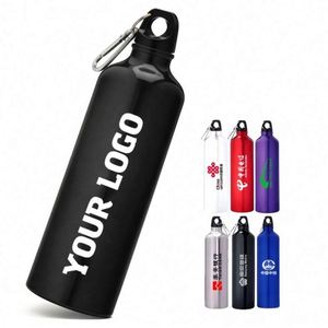 Bouteille d'eau sport personnalisable avec logo, en aluminium et acier inoxydable, pour promotion extérieure - Product Image 1