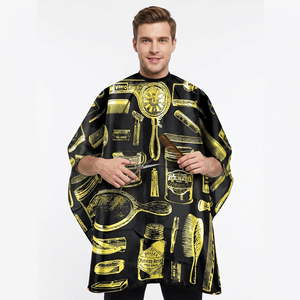 Cape de Coiffure Professionnelle Imperméable en Nylon, Robe de Barbier Ajustable à Boutons Pression, Capes de Coiffure Personnalisées pour Salon - Product Image 1