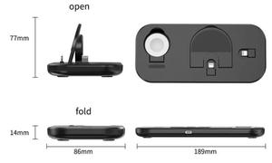 Soporte de cargador inalámbrico 3 en 1 plegable de la mejor Promoción del año 2024, almohadilla de carga rápida inalámbrica para iPhone,<span class=keywords><strong>Airpods</strong></span> e iWatch - Product Image 4