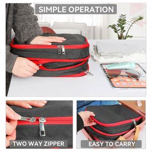 BSCI factory Wholesale Expandable <b>Clothes</b> <b>Storage</b> Bags Insert Waterproof Travel Compression Packing Cubes - Product Image 5