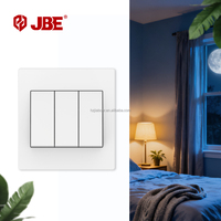 Interruptor de balancín ancho de 1 vía/2 vías de 16 A, estándar británico, 90x86 mm, IP20, fácil instalación, 250 V, para el hogar y la oficina, enchufes y tomas de corriente