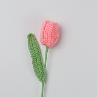 Fleur Artificielle en Coton Doux au Crochet, Petite Rose Tournesol Faite à la Main, Décoration Moderne pour la Maison, Cadeau Durable pour Halloween