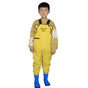 Pantalon de baignade intégré en PVC de qualité pour enfants avec chaussures intégrées, fonction imperméable, idéal pour la plage, la pêche, les jeux en ruisseau – Prise en charge OEM ODM - Product Image 1