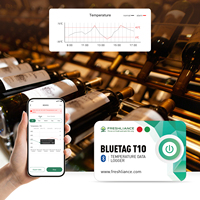 BlueTag T10 Bluetooth Enregistreur de données de température BLE Beacon Sensor pour réfrigérateur Control Food Truck