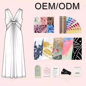 Vestidos para Niñas, Vestido Bohemio para Mujer con Escote Fruncido y Pierna Ancha, Atuendo de Verano para Vacaciones, Ropa de Playa, Tela Transpirable - Product Image 4