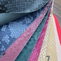 Cuir synthétique PU écologique effet écaille de serpent stéréoscopique 0,8 mm pour sacs et bagages H615