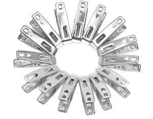 Pinces à Linge Robustes en Acier Inoxydable <span class=keywords><strong>pour</strong></span> Serviettes, Cintres, Pinces à Lessive en Métal <span class=keywords><strong>pour</strong></span> Sécher les Chaussettes - Product Image 1