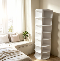 Organisateur de chaussures rotatif en bois massif 360°, étagère à chaussures en bois pivotante d'angle pour la maison et le salon