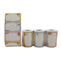 Étiquettes d'identification personnelles personnalisées de 50mm * 30mm étiquettes nominatives en rouleau de dessin animé mignon auto-adhésives manuscrites