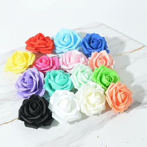 <span class=keywords><strong>Rosas</strong></span> de Plástico Hechas a Mano de Alta Calidad, 4.5cm, Flores Artificiales Duraderas, Antibacterianas y Ecológicas para Decoración de Coronas DIY - Product Image 1