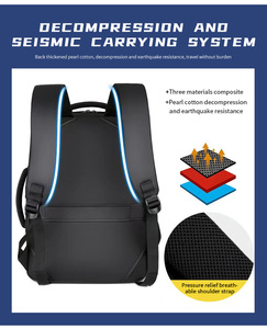 Оптовая продажа напрямую с фабрики: Рюкзак для ноутбука из водонепроницаемой ткани Оксфорд с логотипом на заказ, USB-портом и воздушной подушкой, вместимостью 20-39 л, для школы и путешествий - Product Image 5