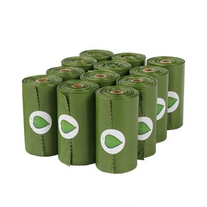 Wholesale Custom logo <b>Compostable</b> 100% Biodegradable extra Thick Dog Poop Plastic Garbage <b>Bag</b> Rolls Dog Poop <b>Bag</b> - Product Image 1