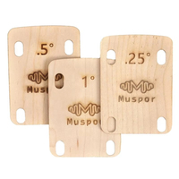 3Pcs Guitar Neck Shim Solid Maple Plate 0.25 0.5 1 Degree Electric Guitar Neck Shims for Bolt-on Guitar Neck Replacement Parts