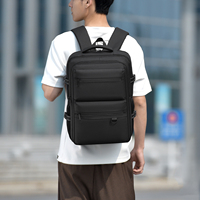 Sac à dos pour ordinateur portable imperméable et durable avec protection pour écran de 15,6 pouces, capacité de 20 à 39 L, fermeture à glissière, pour usage professionnel et bureautique
