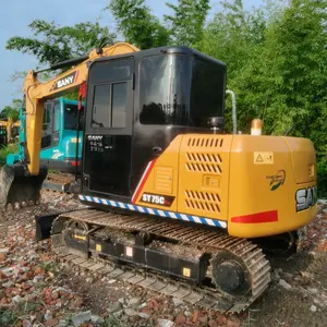 Máquina de construção de estradas sy75c sy75 escavadeira de segunda mão de excelente desempenho para venda