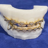 Bijoux Hiphop Argent 925 10K 14K 18K Or 8 Top 8 Bas Bretelles Coeur Personnalisées Grillz Avec Vvs Moissanite