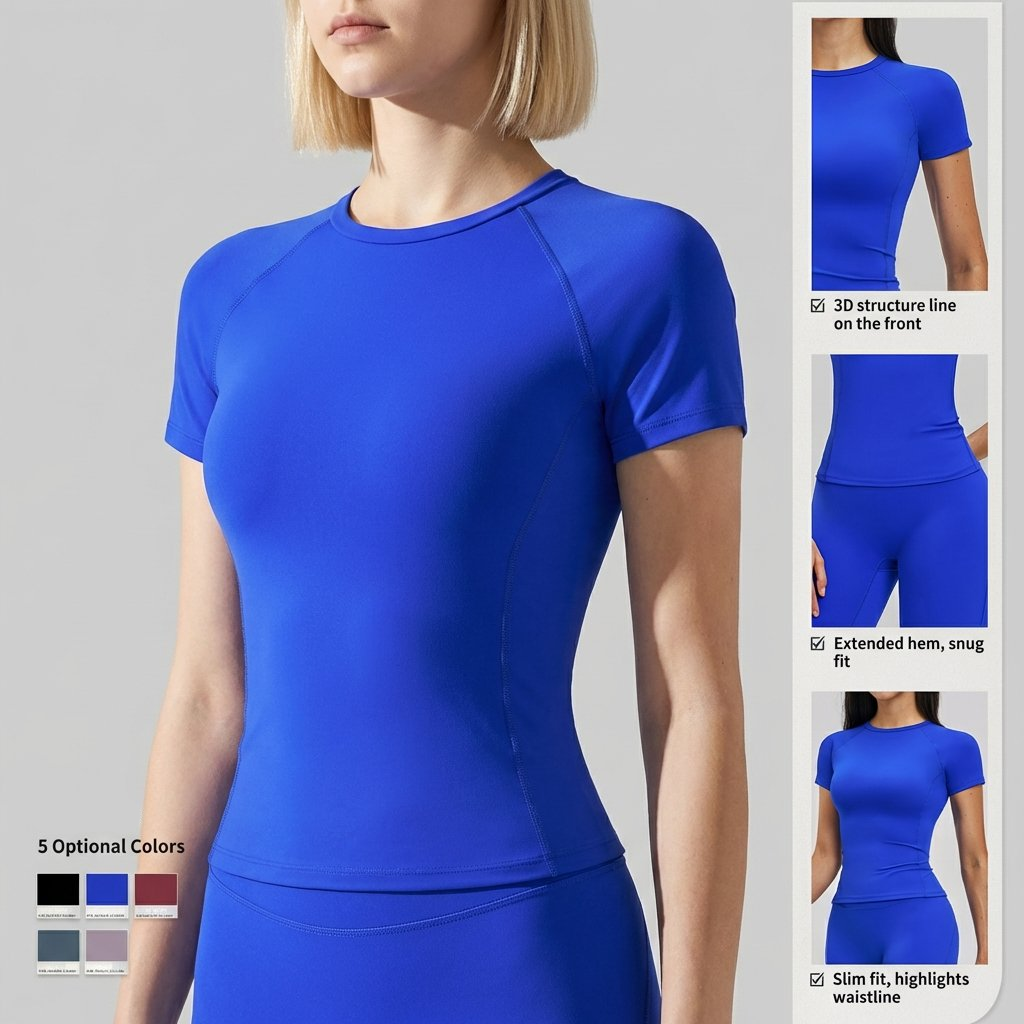 SHELL Custom Logo Breathable Running Short Sleeve T-shirt Comfortable Sweat Wicking Gym Yoga Women's Tops