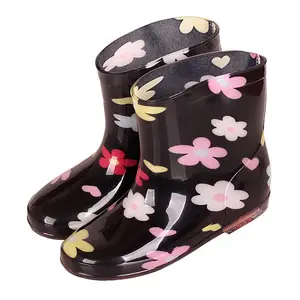 Venta al por mayor botas de niños-Flower strawberry-botas de lluvia para niños, bonitas botas coloridas de pvc, impermeables, bonitas, baratas