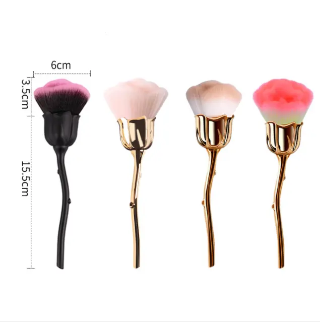 Vendita calda 8 stili fiore di rosa strumenti per nail art strumento per nail art pennello bellezza nuovi prodotti pulizia polvere pennello per unghie fiore rosa