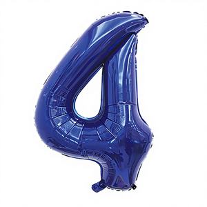 Ballon en aluminium bleu carré n°4 de 40 pouces, 240 pièces/CS pour décorations de fête d'anniversaire - Product Image 1