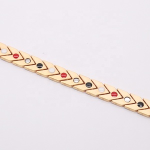 Bracciali di moda donna in titanio di alta qualità placcati in oro 3 colori gioielli magnetici Dropshipping per terapia sana - Product Image 6