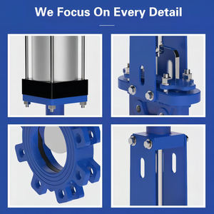 Válvula de Cuchilla Neumática COVNA de 4 Pulgadas, Válvula de Cuchilla de Acero Fundido con Sello Suave, Válvula de Cuchilla para Lodos - Product Image 5
